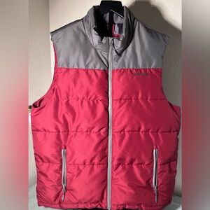 Orvis Men’s Insulated Puffer Vest – Red & Gray – Size Large
